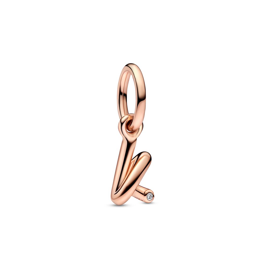FINAL SALE - Pandora Letter k Script Alphabet Dangle Charm