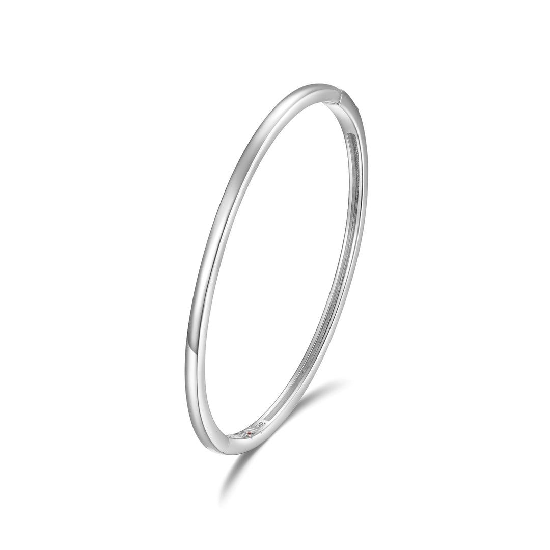ELLE 3mm Silver Bangle, 6.75"