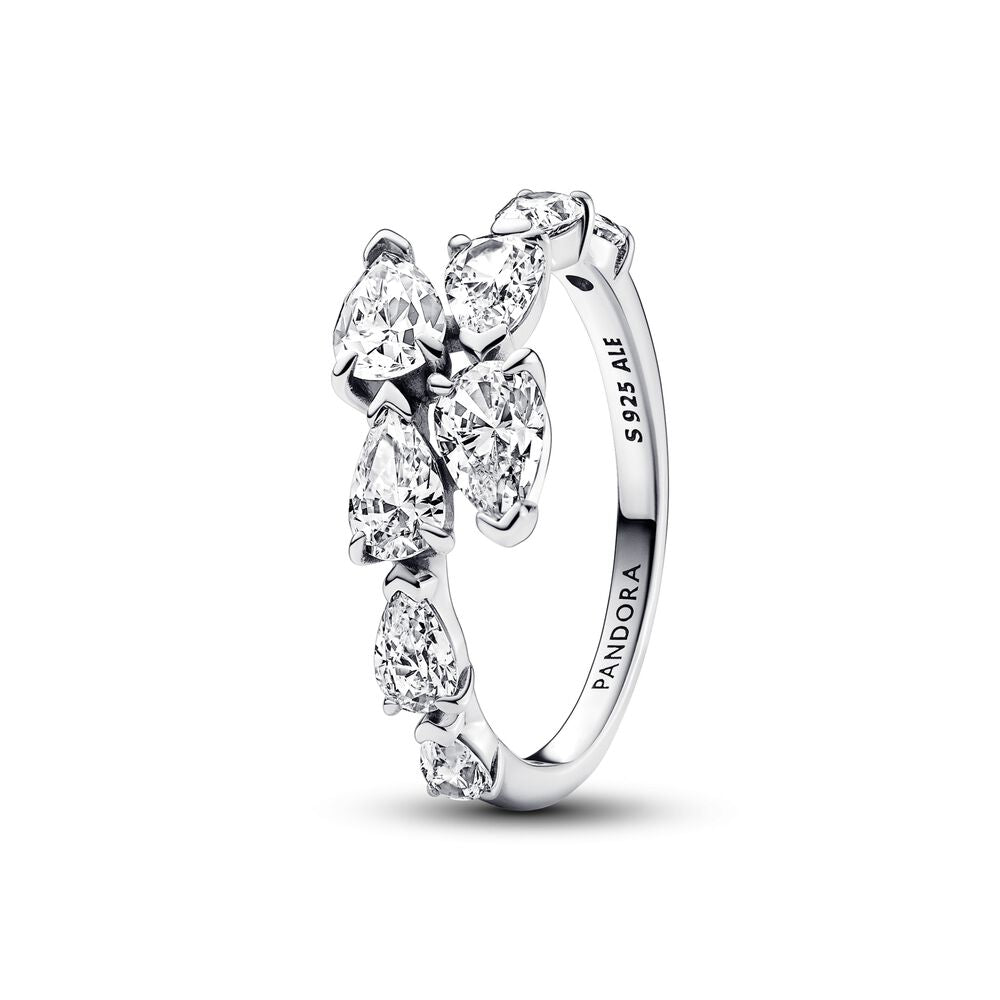 FINAL SALE- Pandora Sparkling Overlapping Band Ring