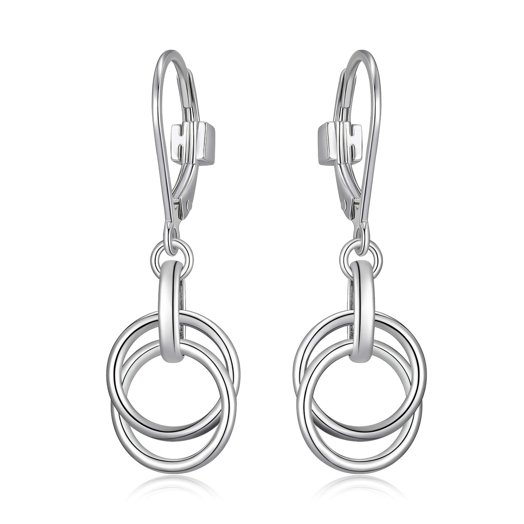 ELLE "Lyra" Interlocking Circle Dangle Earrings