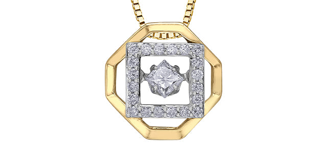 10 Karat 0.15TDW Diamond Necklace, 18"
