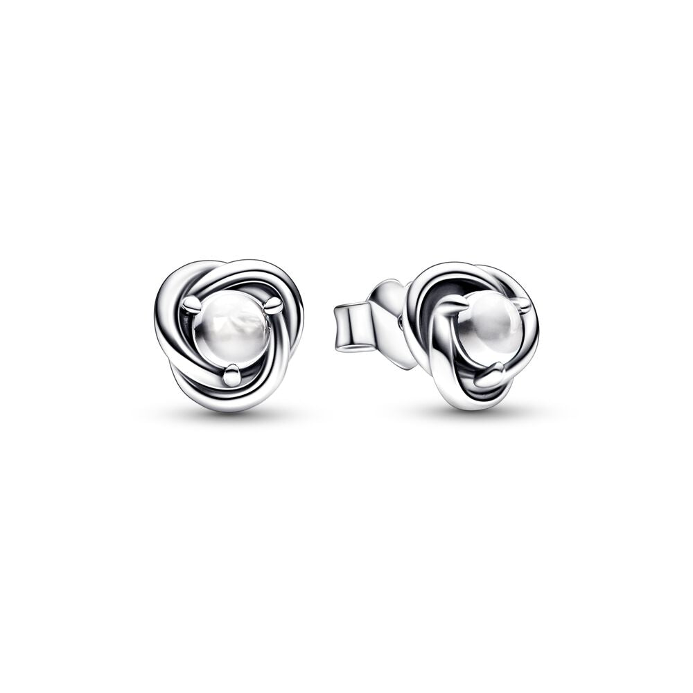 Pandora April Birthstone Eternity Circle Stud Earrings
