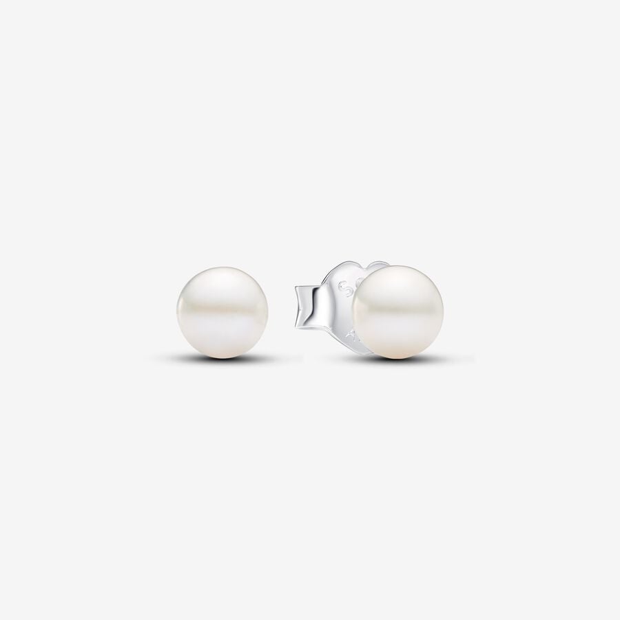 FINAL SALE - Pandora Sterling Silver Pearl Stud Earrings