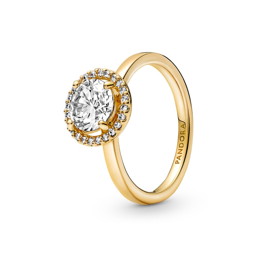 Pandora Sparkling Round Halo Ring, 7.5
