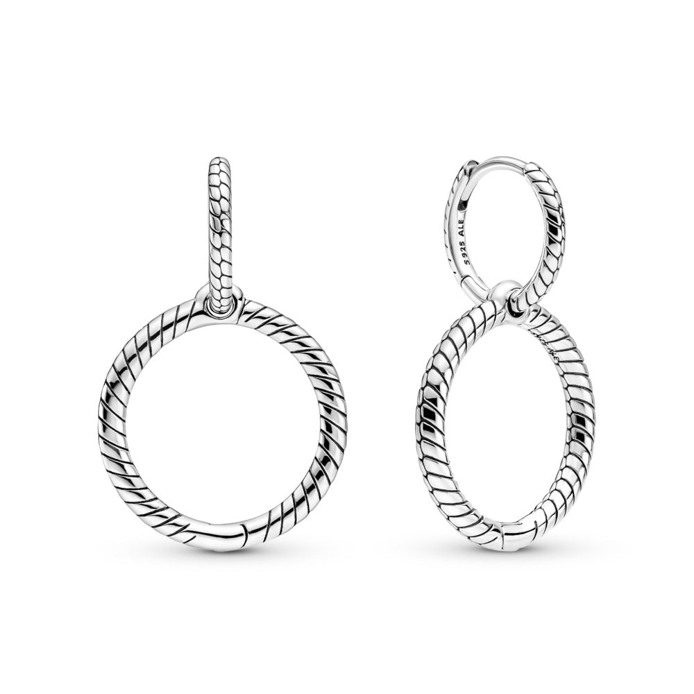 FINAL SALE - Pandora Moments Charm Double Hoop Earrings