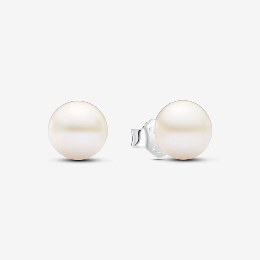 Pandora Sterling Silver Pearl Stud Earrings