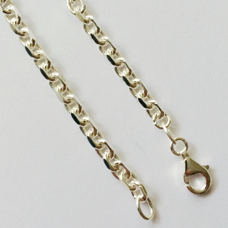 Sterling Silver Cable Link Link Bracelet, 7.5 "