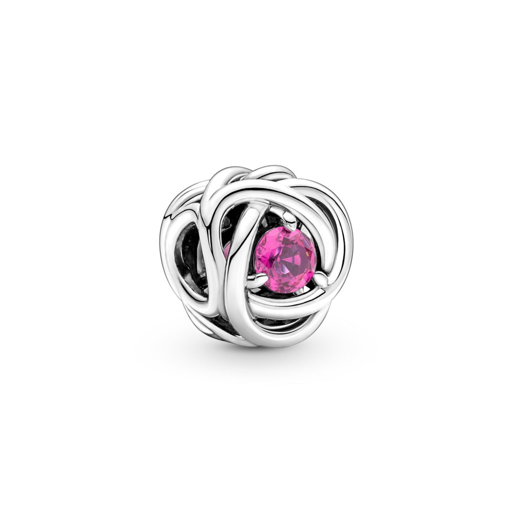 Pandora October Pink Eternity Circle Charm