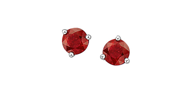 10K January Birthstone Earrings