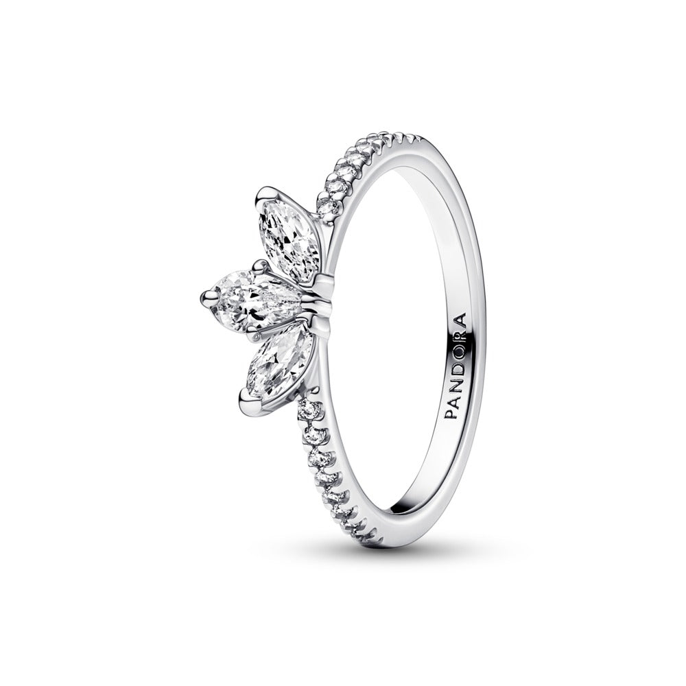 Pandora Sparkling Herbarium Cluster Ring, Size 7