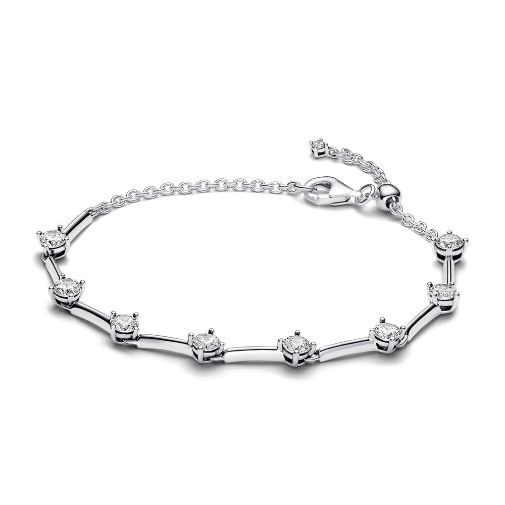 Pandora Sparkling Bars Bracelet, 7.9"