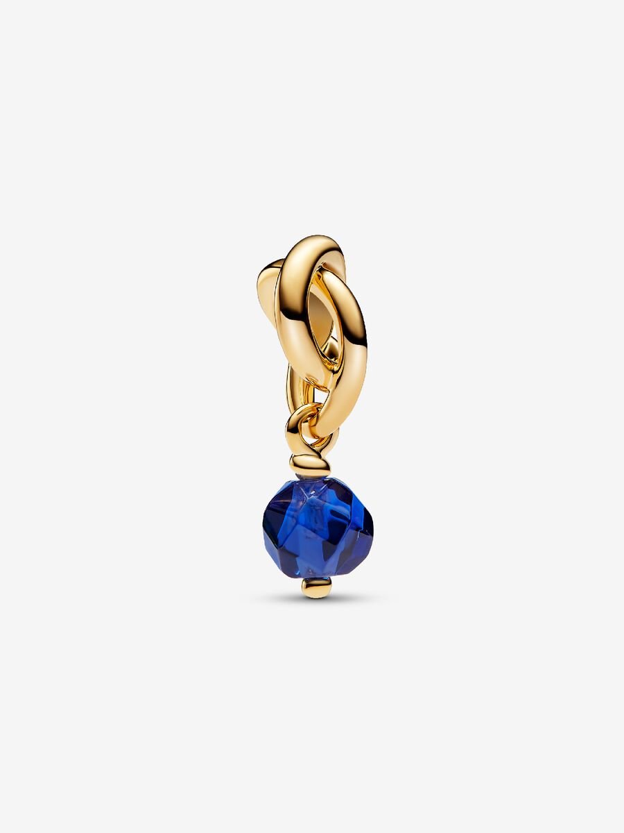 Pandora September Blue Eternity Circle Dangle Charm.