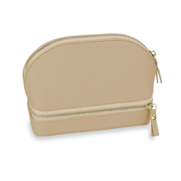 Mele & Co. "Duo" Travel Jewellery Case - Tan