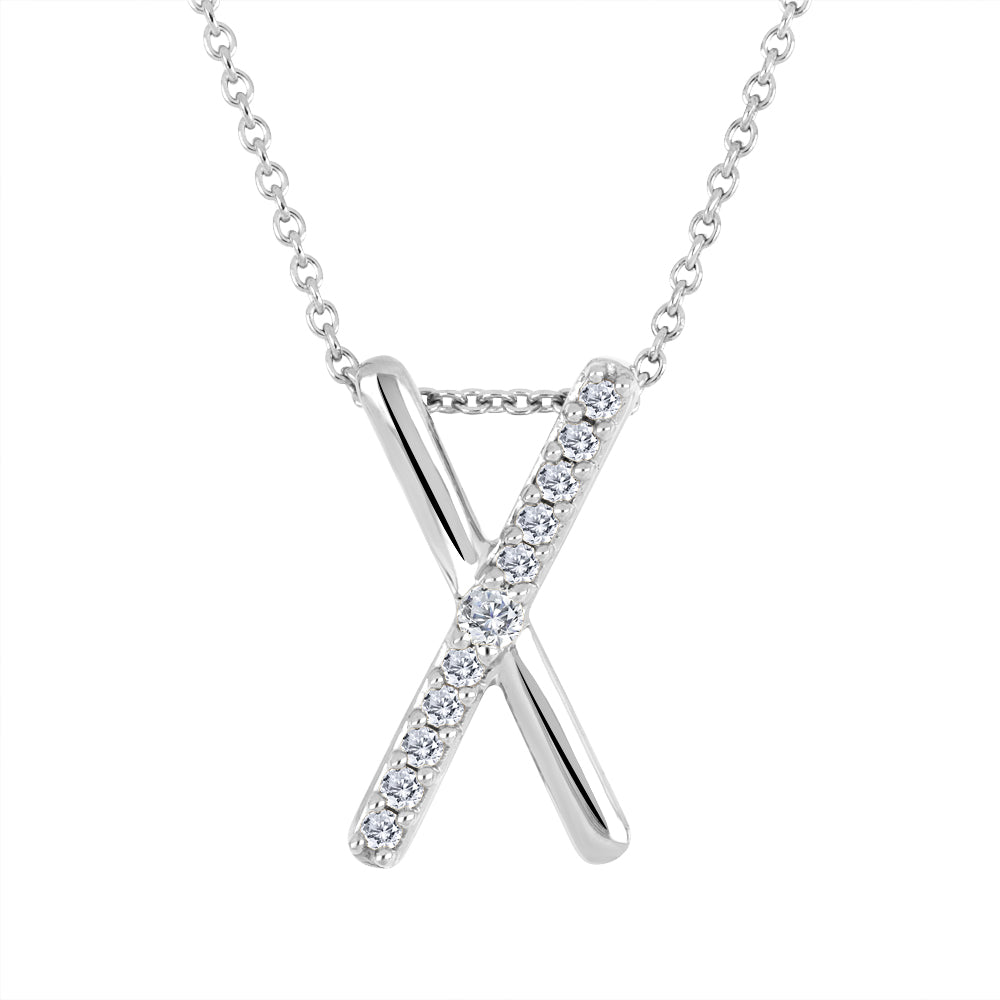 10 Karat 0.026TDW Diamond Necklace, 18"