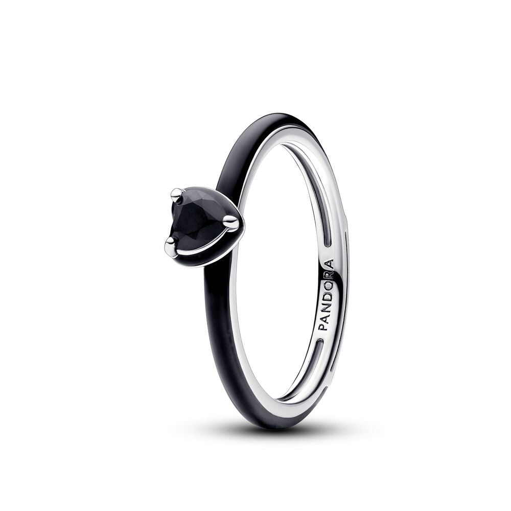 Pandora ME Black Chakra Heart Ring, size 6.0