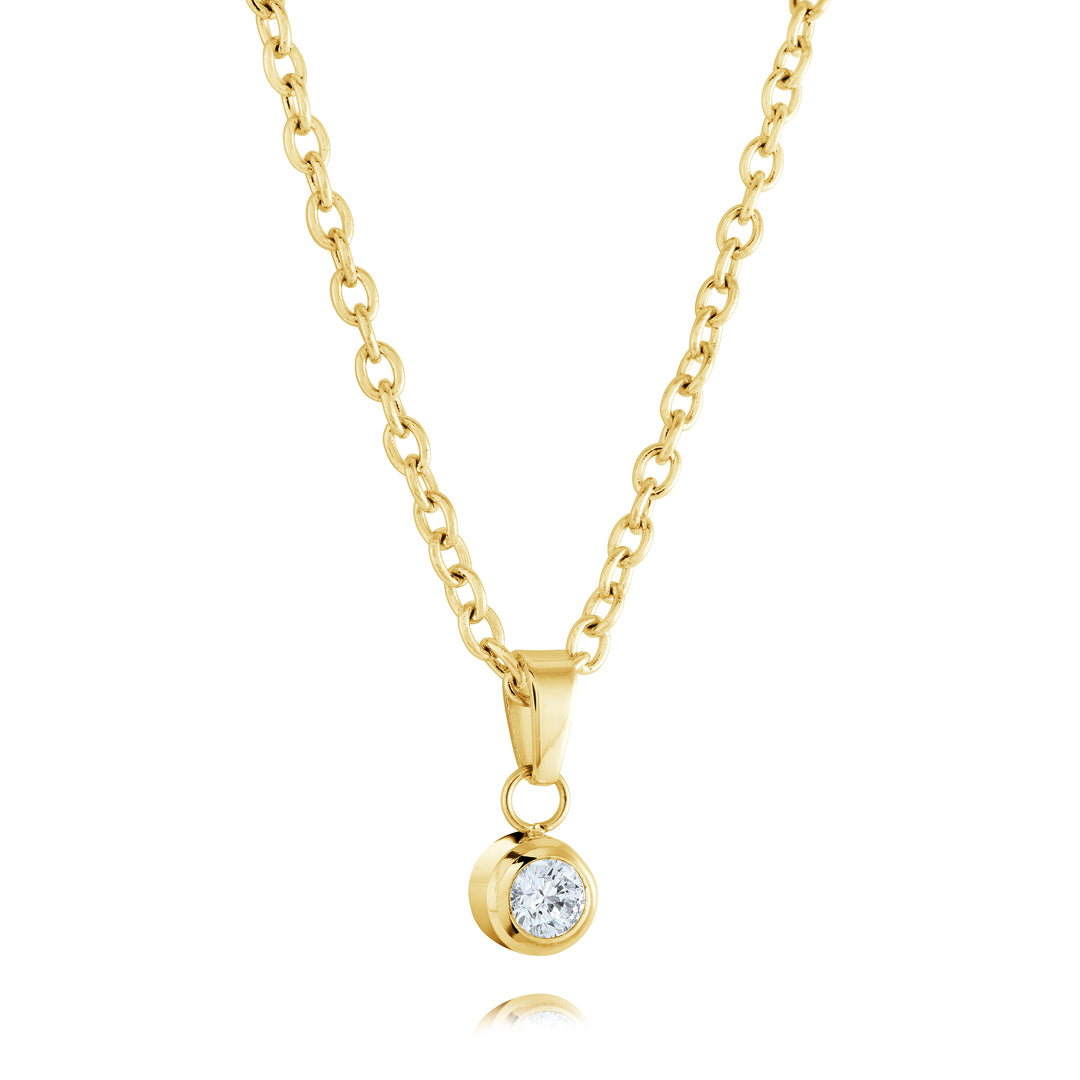 Italgem Steel CZ Pendant