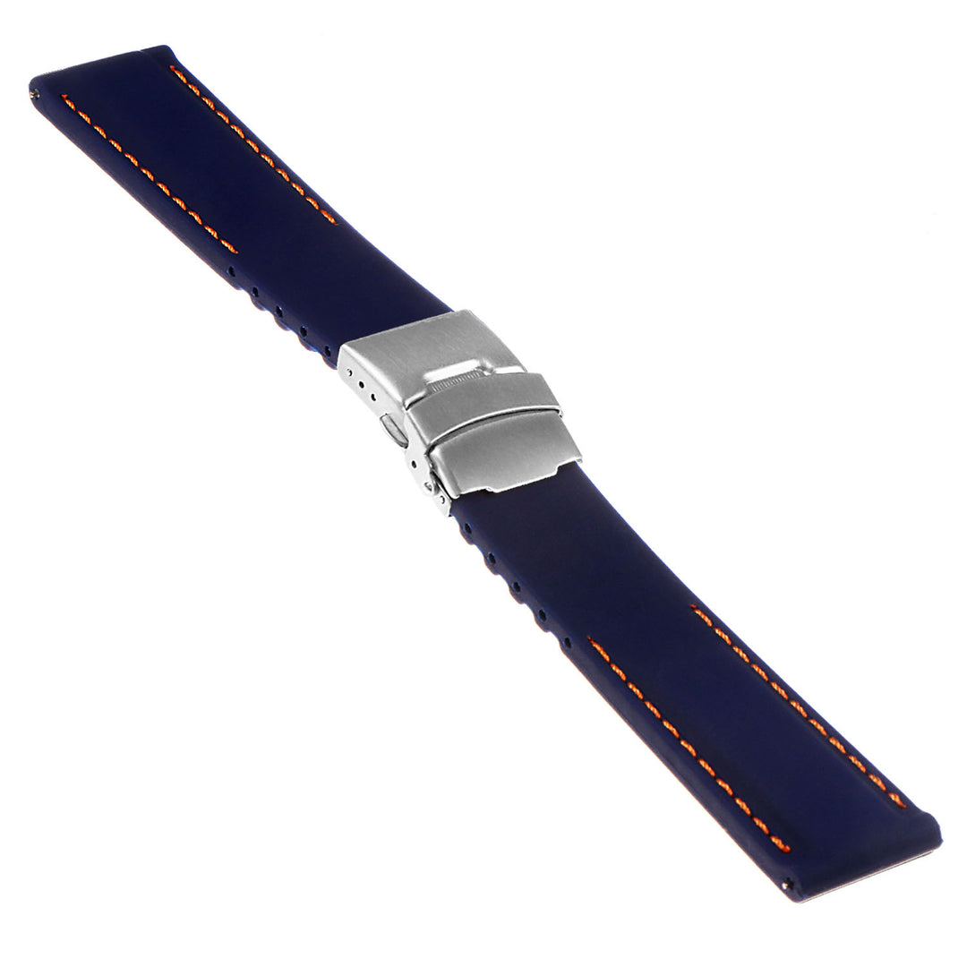 20MM  rubber strap blue with o