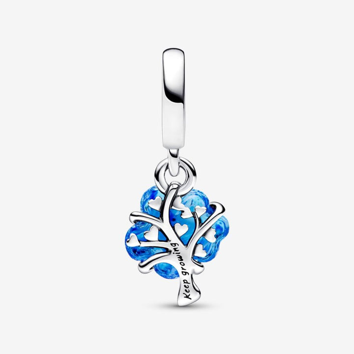 FINAL SALE- Pandora Blue Murano Glass Family Tree Dangle Charm
