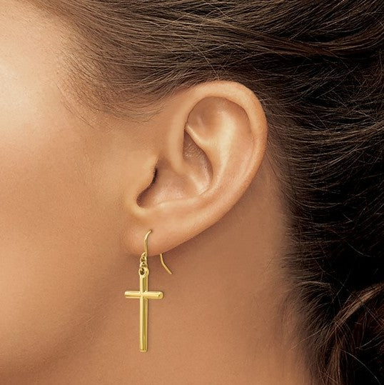 14k yellow gold hollow tube cr
