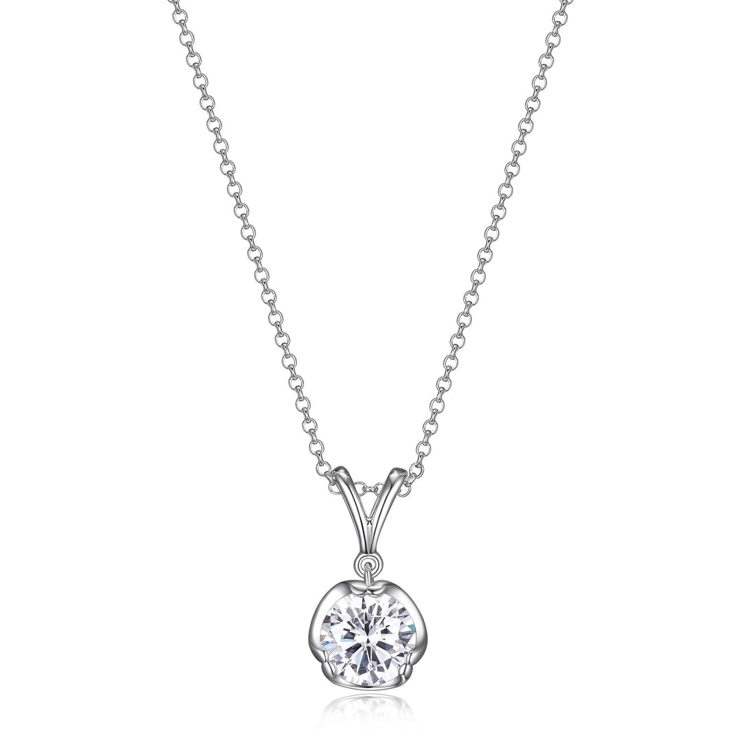 ELLE Sterling Silver"Promise" Solitaire Necklace - 19"