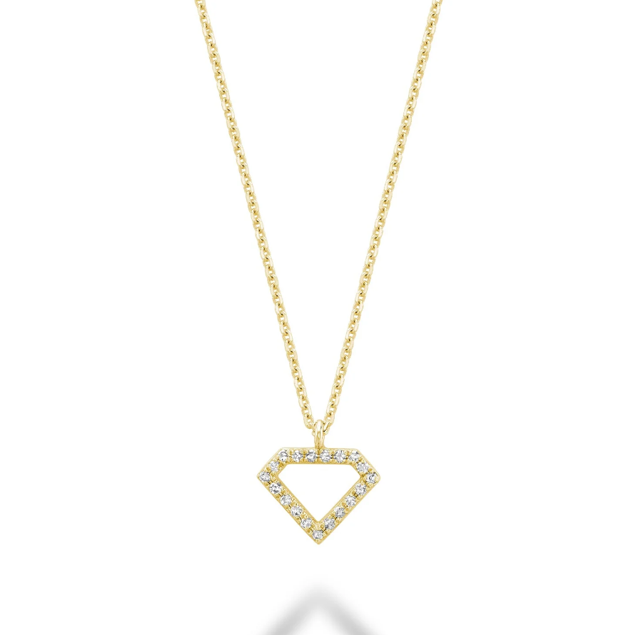 14k yellow gold diamond shaped