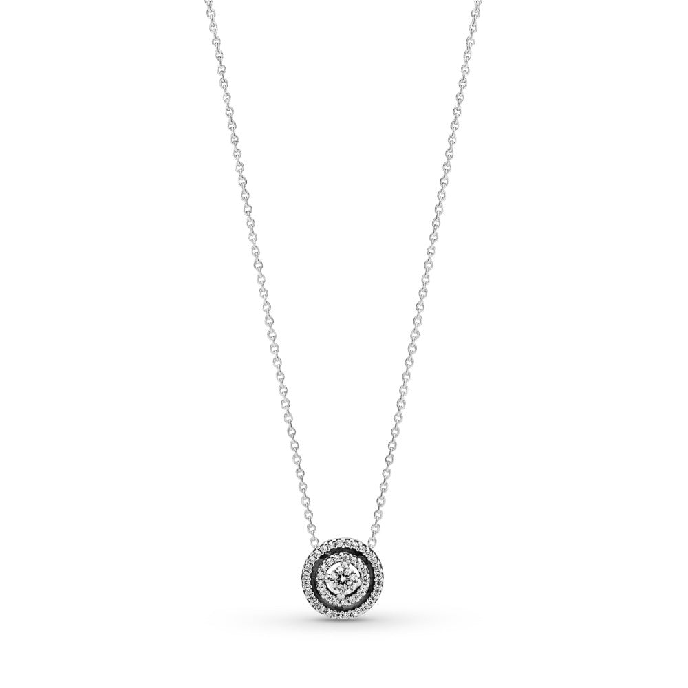 Pandora Sparkling Double Halo Collier Necklace, 17.7 inch
