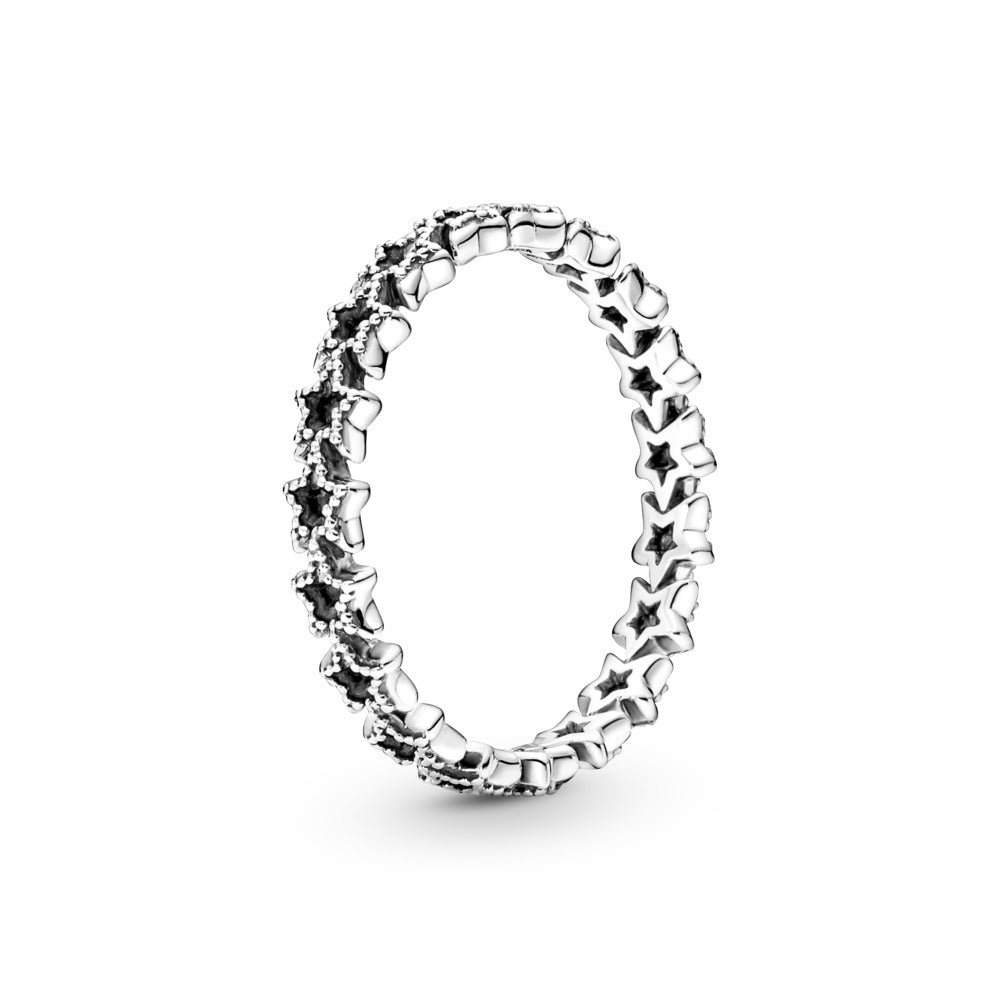 FINAL SALE- Pandora Band of Asymmetric Stars Ring, Size 7