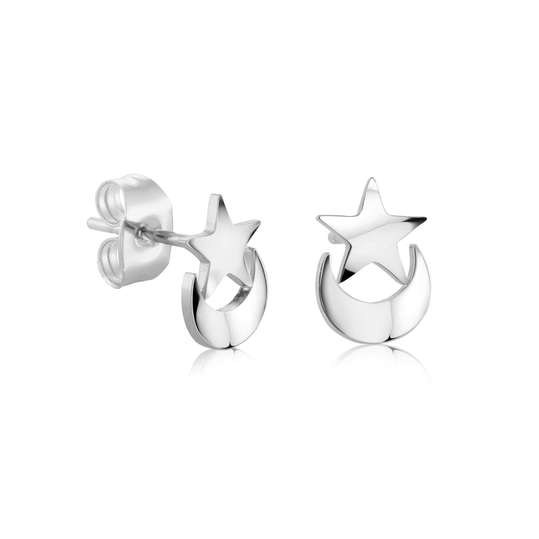 Italgem Moon & Star Studs