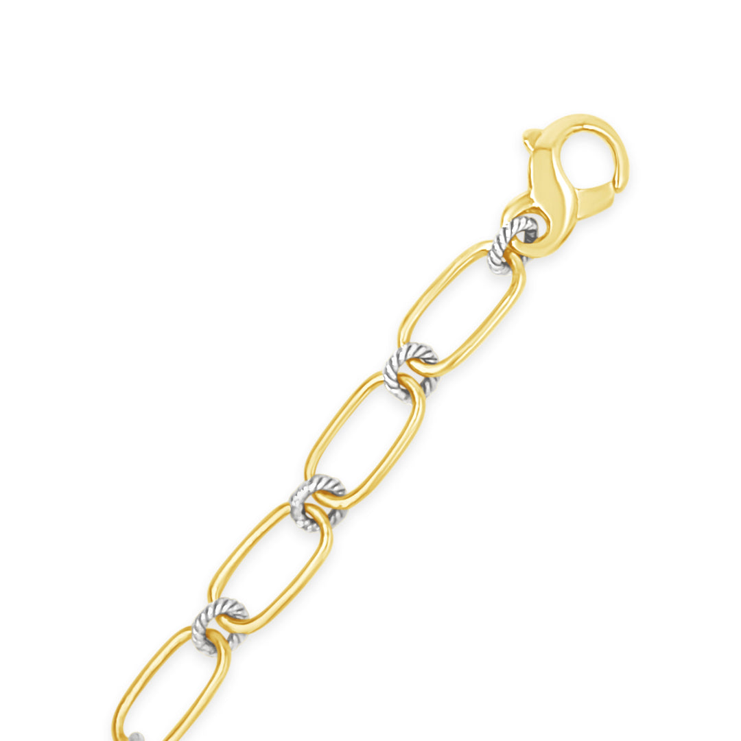 10K Oval Link Bracelet - 8"