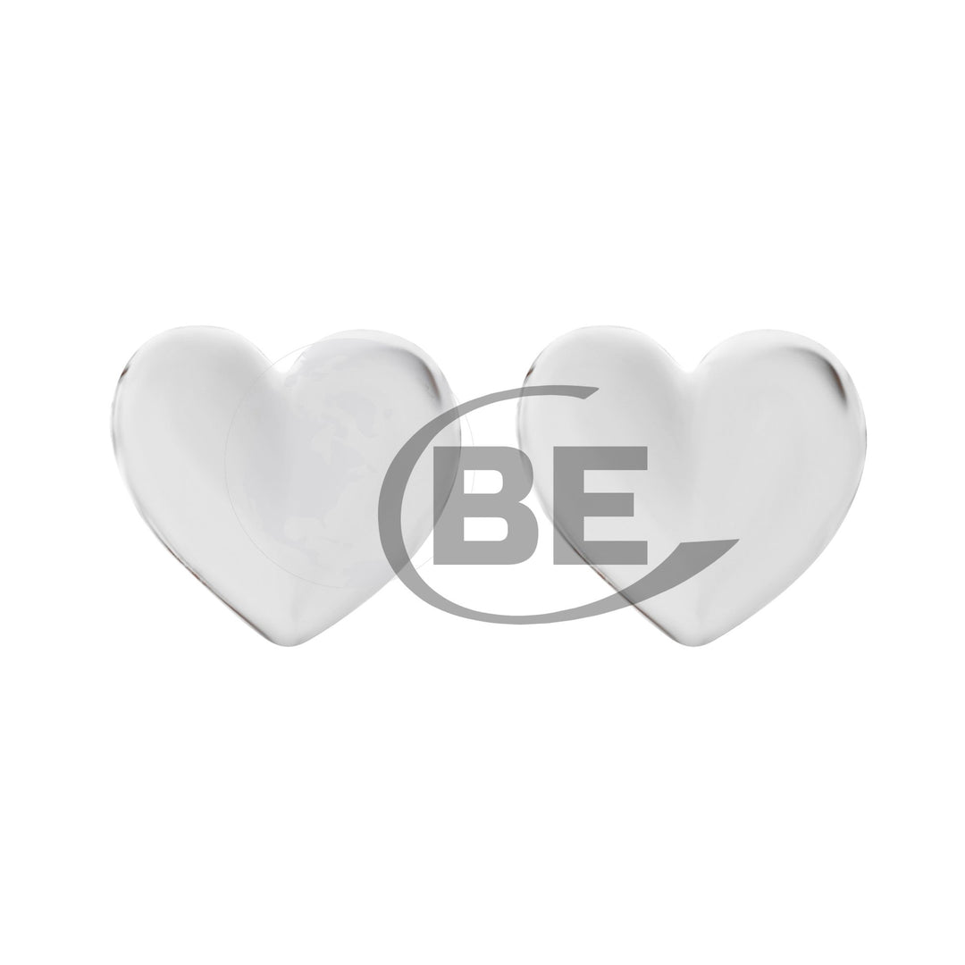10K Plain Heart Earrings