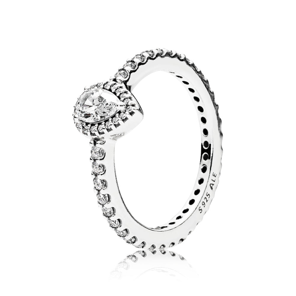 Pandora Classic Teardrop Halo Ring