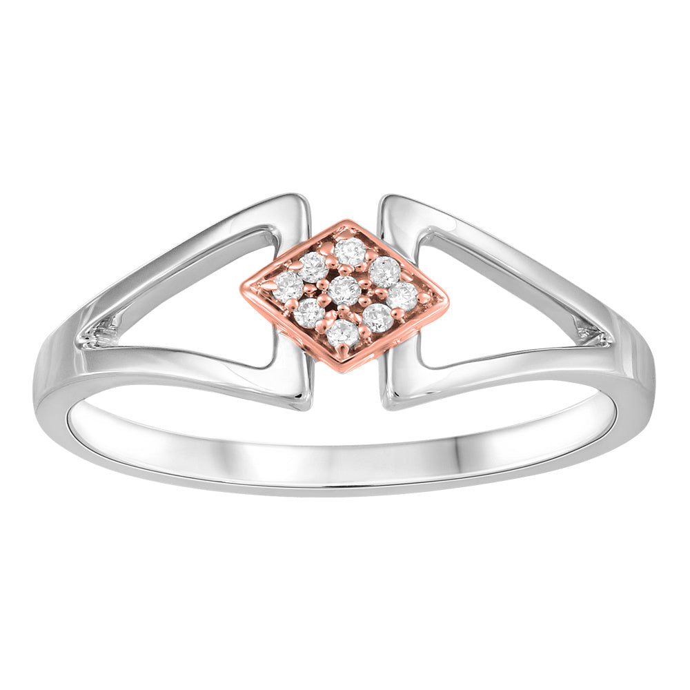 10 Karat Diamond Cluster Ring, 0.035 TDW