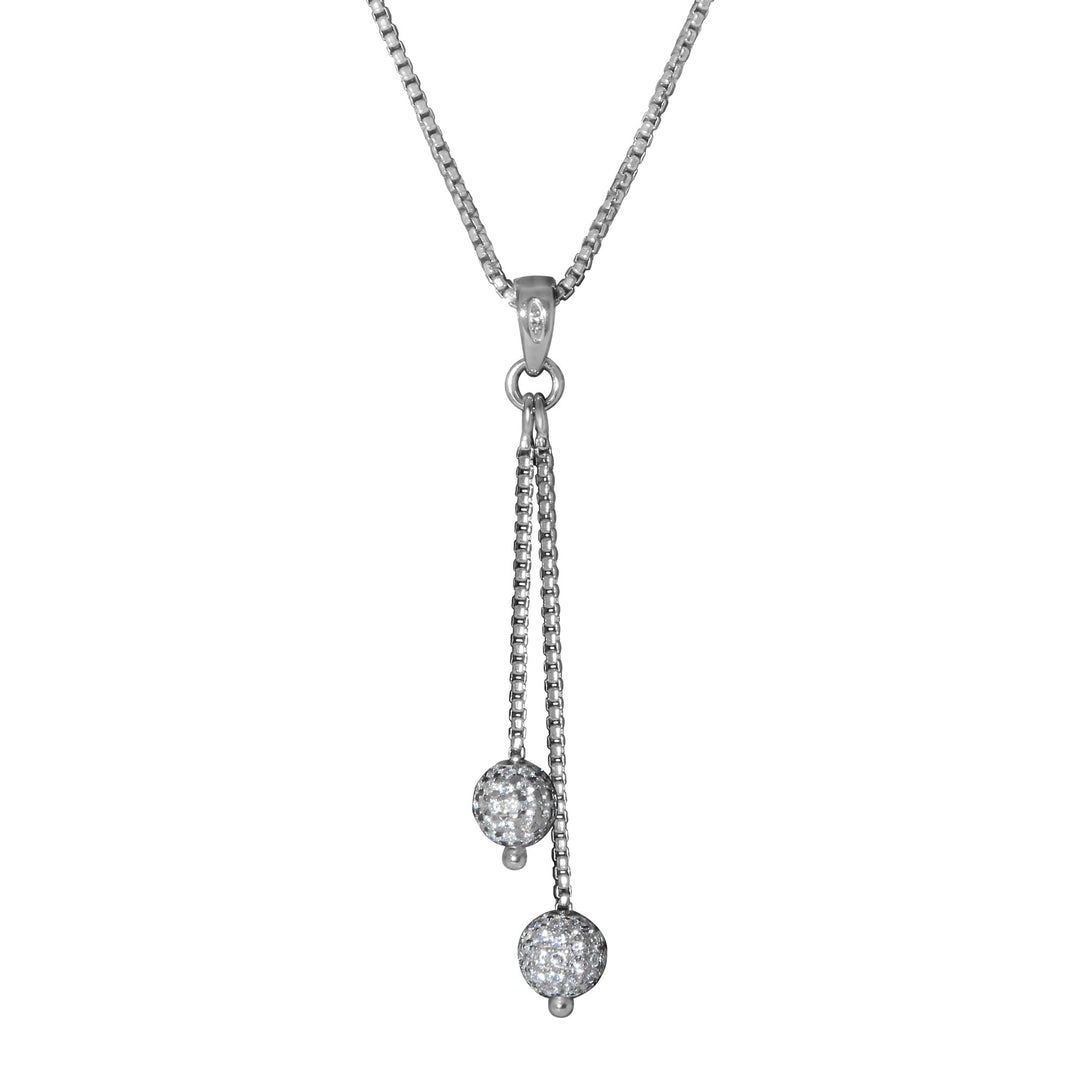 Charles Garnier 'Y' Style Pave Necklace