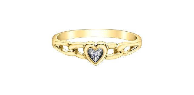 10K Heart Ring 0.015TDW