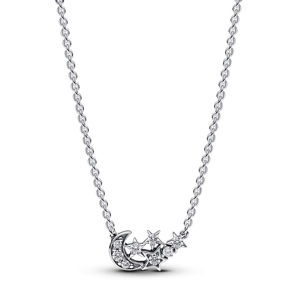 Pandora Sparkling Moon & Star Collier Necklace