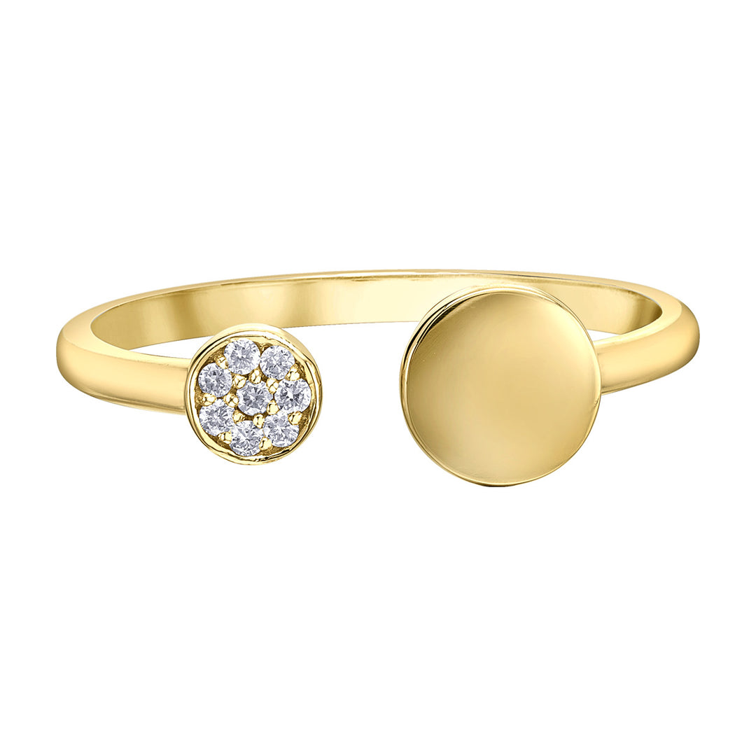 10K Yellow Gold Diamond Fashion Ring 0.04tcw