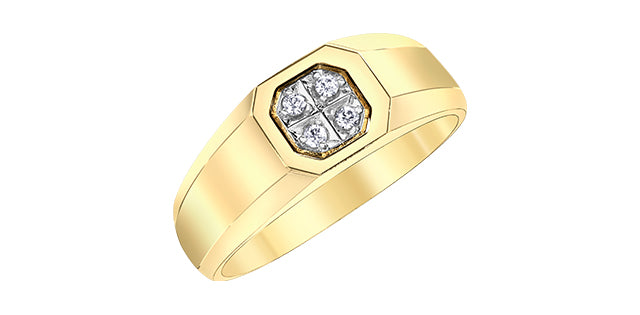 10 Karat Diamond Cluster Ring, 0.06 TDW