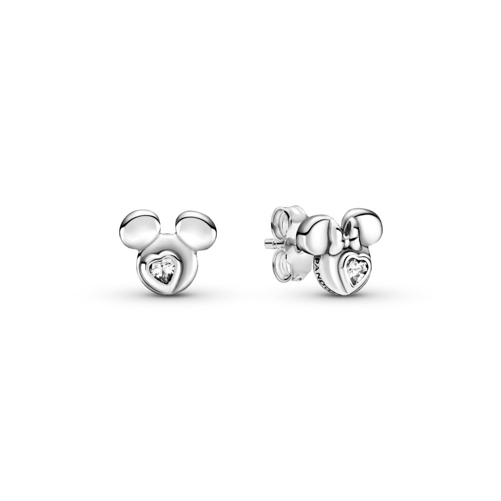 Pandora Disney Mickey Mouse & Minnie Mouse Silhouette Stud Earrings