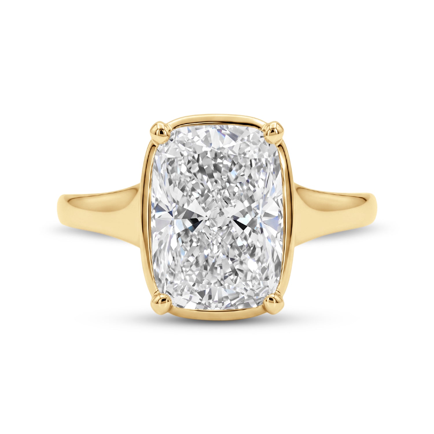 Love Grown 14k Gold 3.01ct Cushion Lab Diamond Ring