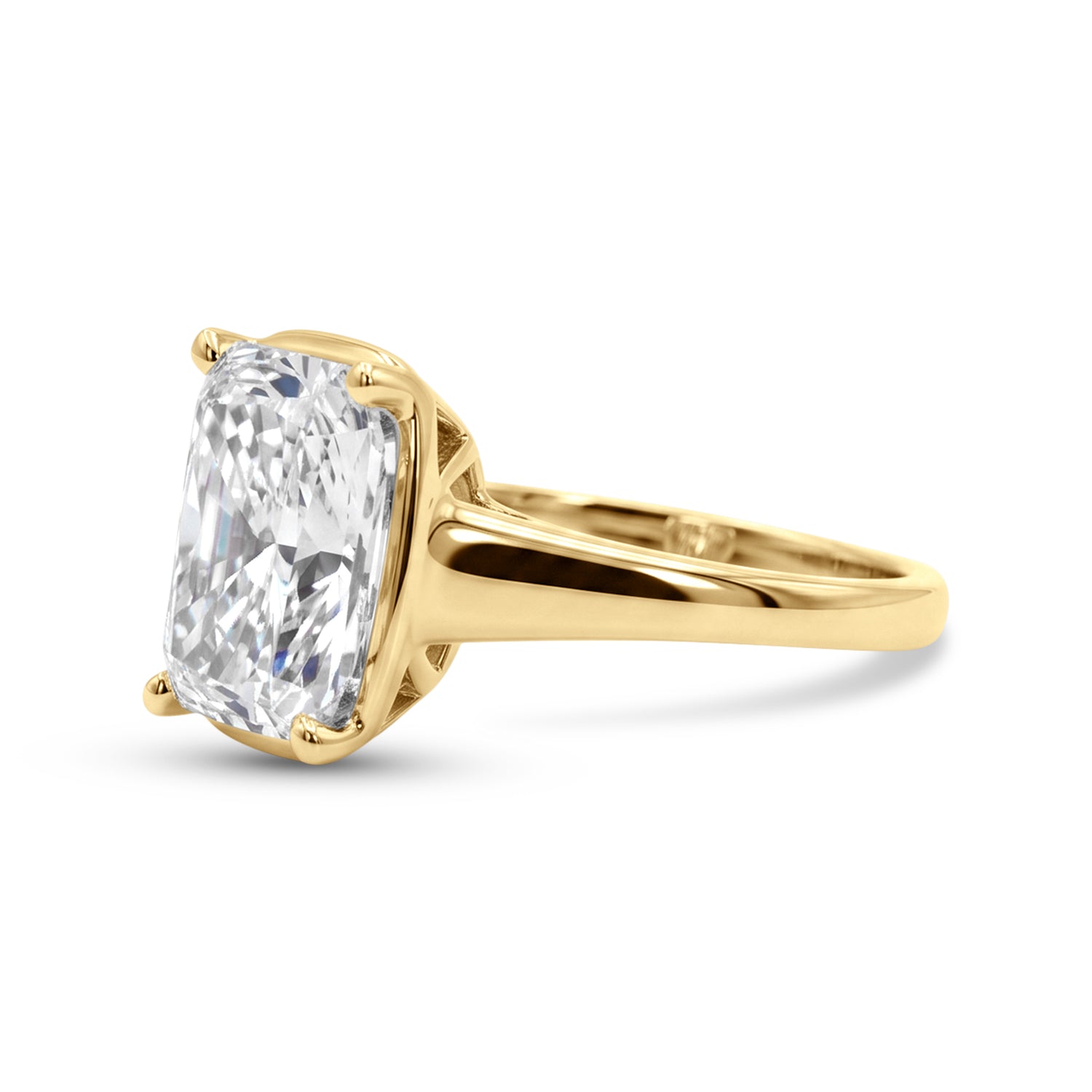 Love Grown 14k Gold 3.01ct Cushion Lab Diamond Ring
