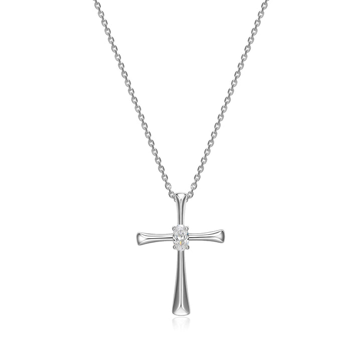 Reign Siver Cross Necklace