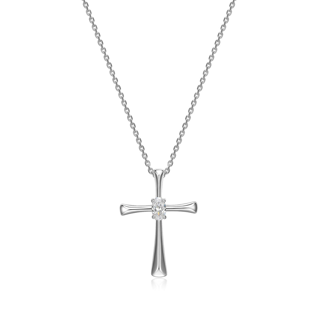 Reign Siver Cross Necklace