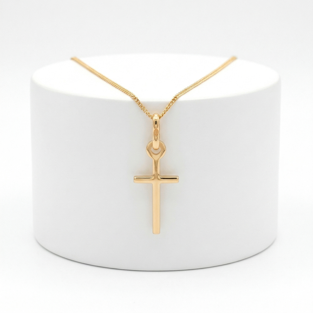 10k yellow gold small plain hi