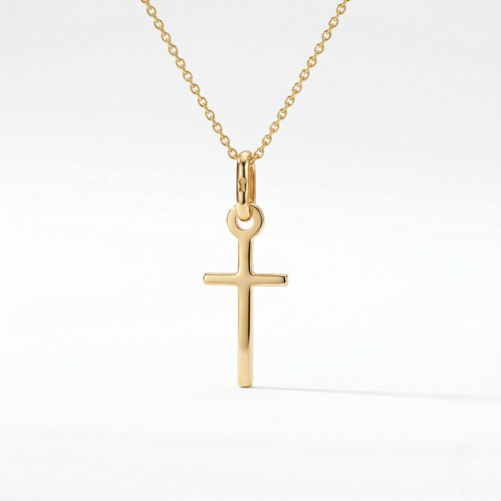10k yellow gold small plain hi