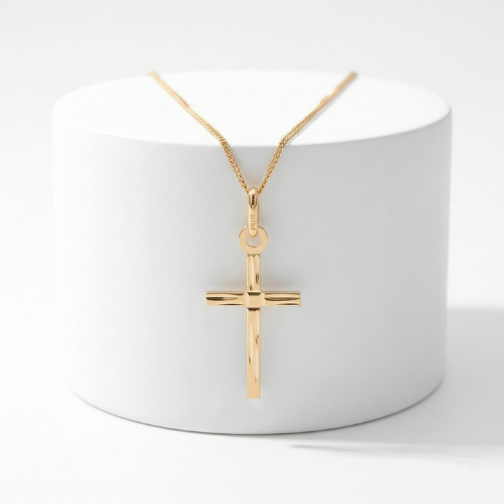 10k yellow gold medium square