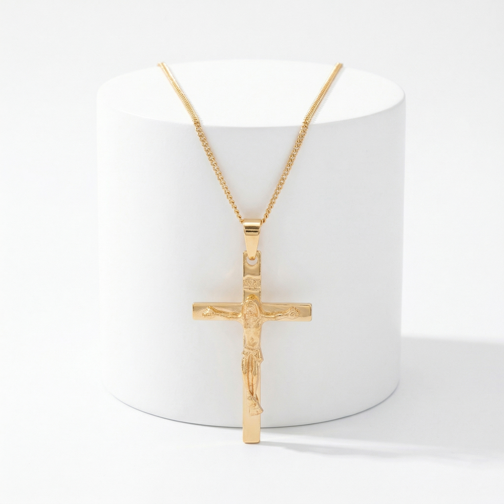 10k yellow gold medium square