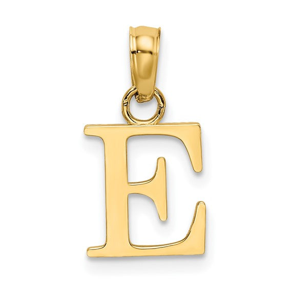 10K Initial E Pendant