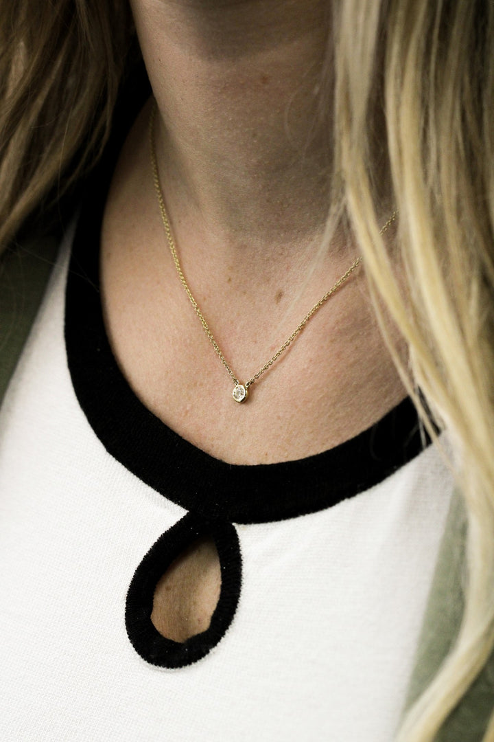 14 Karat 0.182TDW Diamond Necklace, 18"