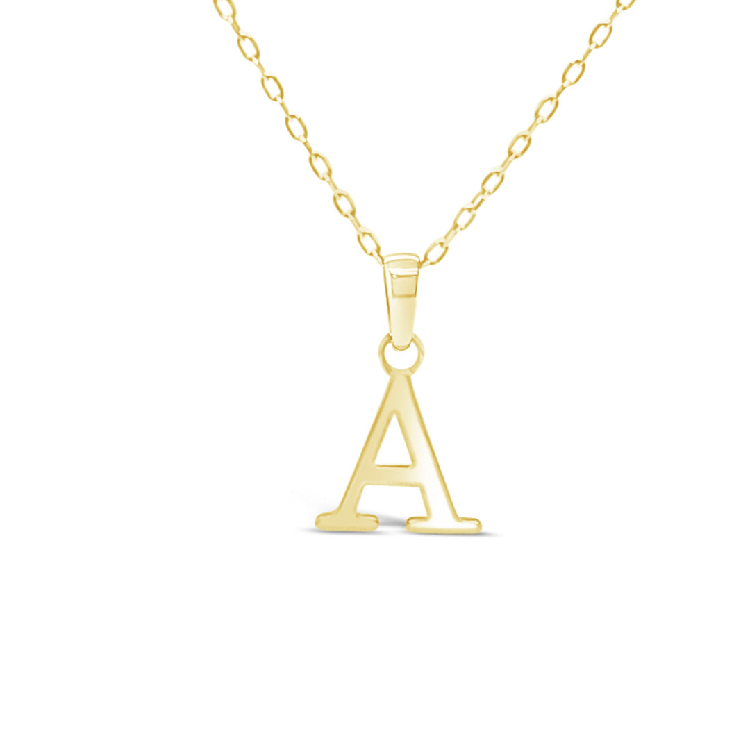 10K "A" Inital Pendant