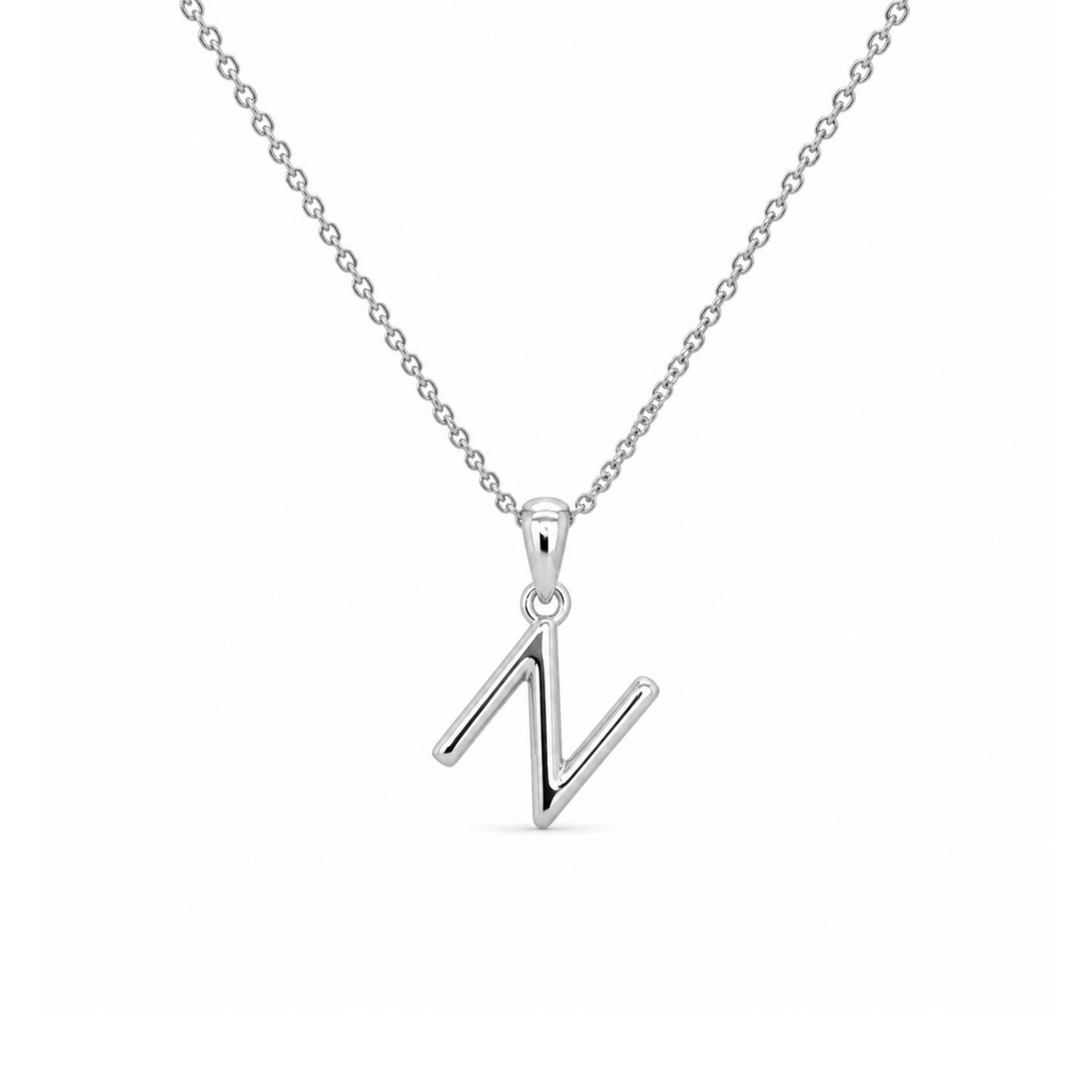 High Polish, Sterling Silver 'N' Pendant